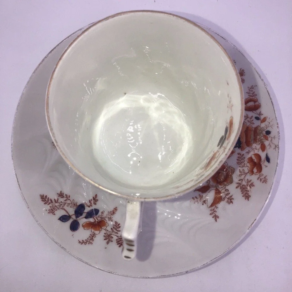 Vintage Imari Style Cup‎ & Saucer Hand Painted Floral Ironstone Numbers 3551